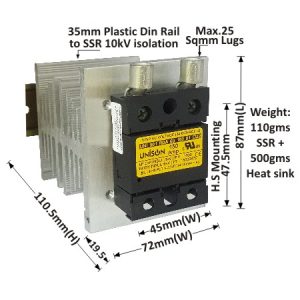 SOLID STATE RELAY - 901 MODEL - RANDOM - DC TO AC - 150AMP