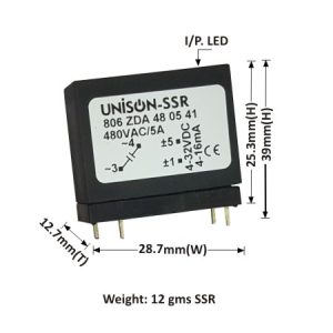 SOLID STATE RELAY - PCB MOUNTED - DC TO AC - 5AMP