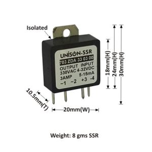 SOLID STATE RELAY - PCB MOUNTED - DC TO AC - 3AMP