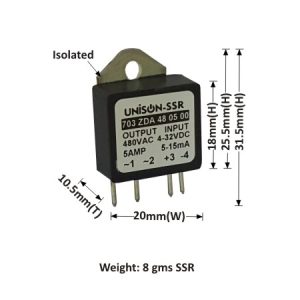 SOLID STATE RELAY - PCB MOUNTED - DC TO AC - 5AMP