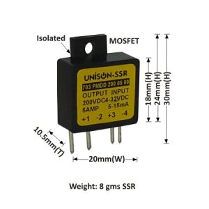 SOLID STATE RELAY - PCB MOUNTED - DC TO DC - 5AMP