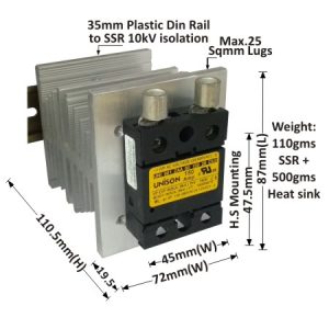 SOLID STATE RELAY - 901 MODEL - AC TO AC - 150AMP