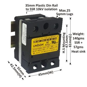 SOLID STATE RELAY - 901 MODEL - AC TO AC - 40AMP