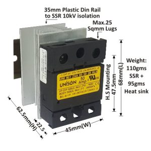 SOLID STATE RELAY - 901 MODEL - AC TO AC - 50AMP