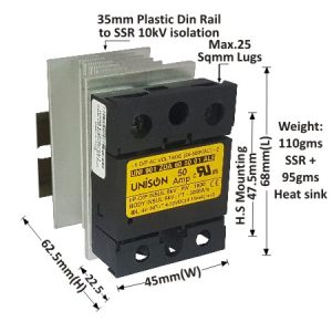 SOLID STATE RELAY - 901 MODEL - DC TO AC - 50AMP