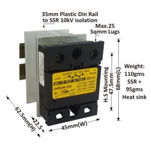 SOLID STATE RELAY - 901 MODEL - FULL - POT -  4T - 25AMP