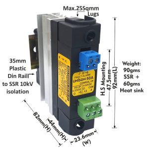 SOLID STATE RELAY - FAULT DETECTION - DC TO AC - 50AMP