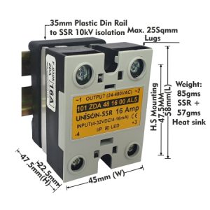 SOLID STATE RELAY - 101 MODEL - DC TO AC - 16AMP