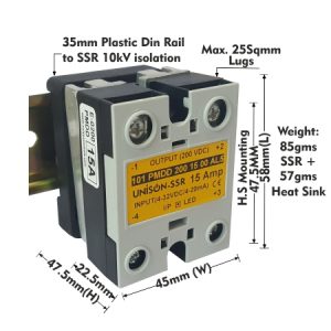SOLID STATE RELAY - 101 MODEL - DC TO DC - 15AMP