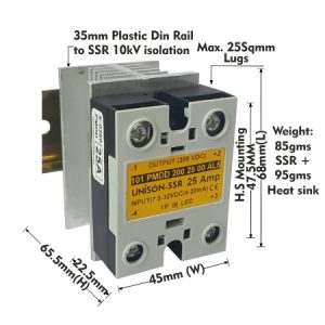 SOLID STATE RELAY - 101 MODEL - DC TO DC - 25AMP