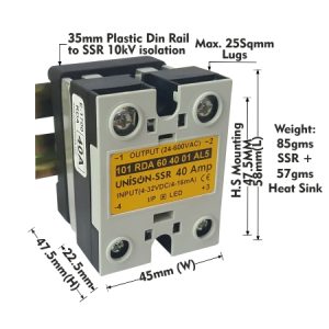 SOLID STATE RELAY - 101 MODEL - RANDOM - DC TO AC - 40AMP